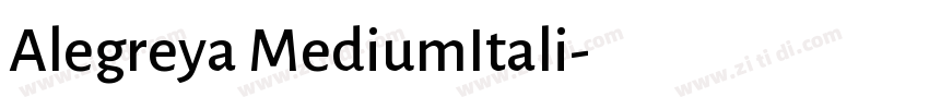 Alegreya MediumItali字体转换